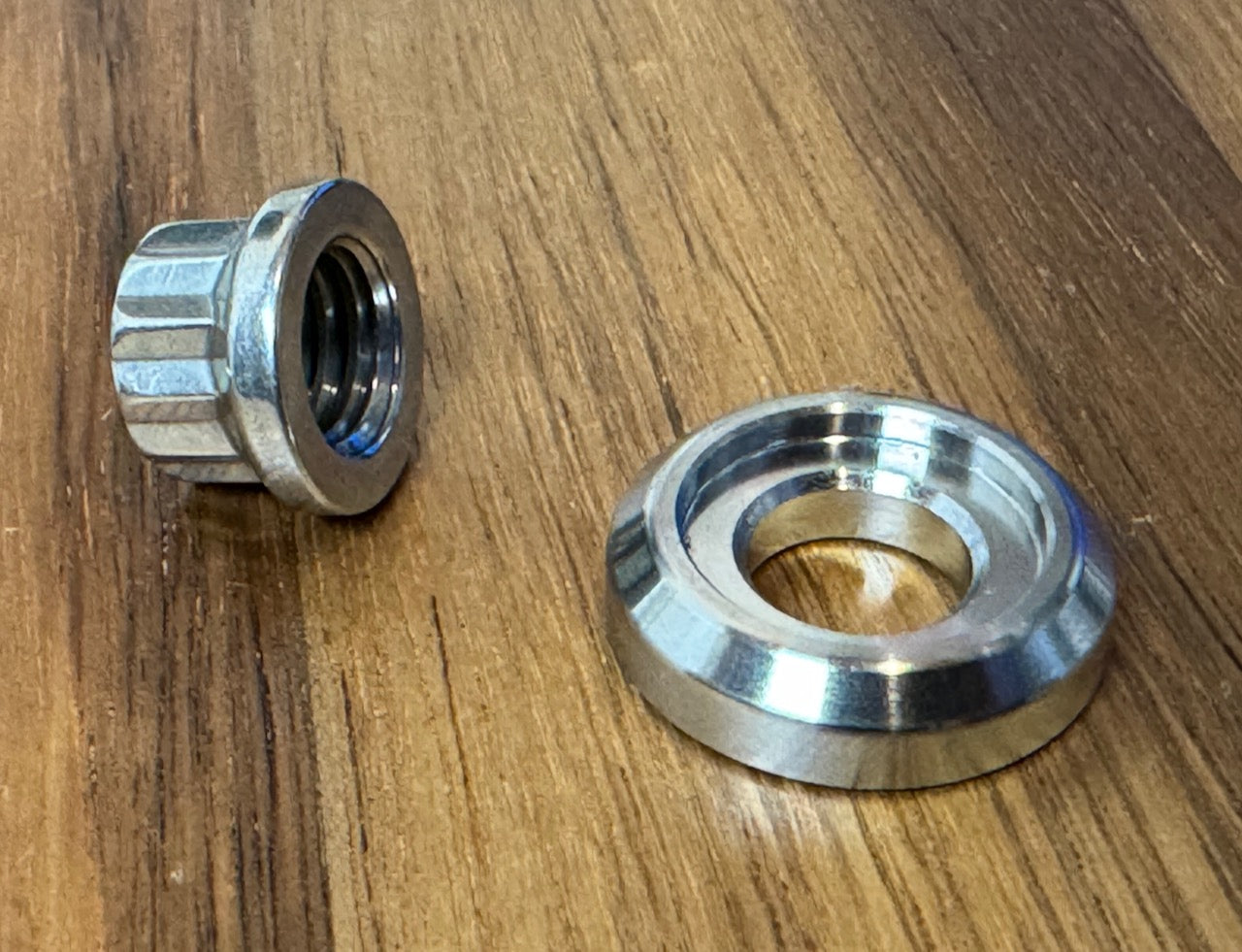 EXTSW BEVELED .443” ID x .990" OD x .250” Thick 316 Stainless washer, Fits #401-8306 ARP 12 pt Nut