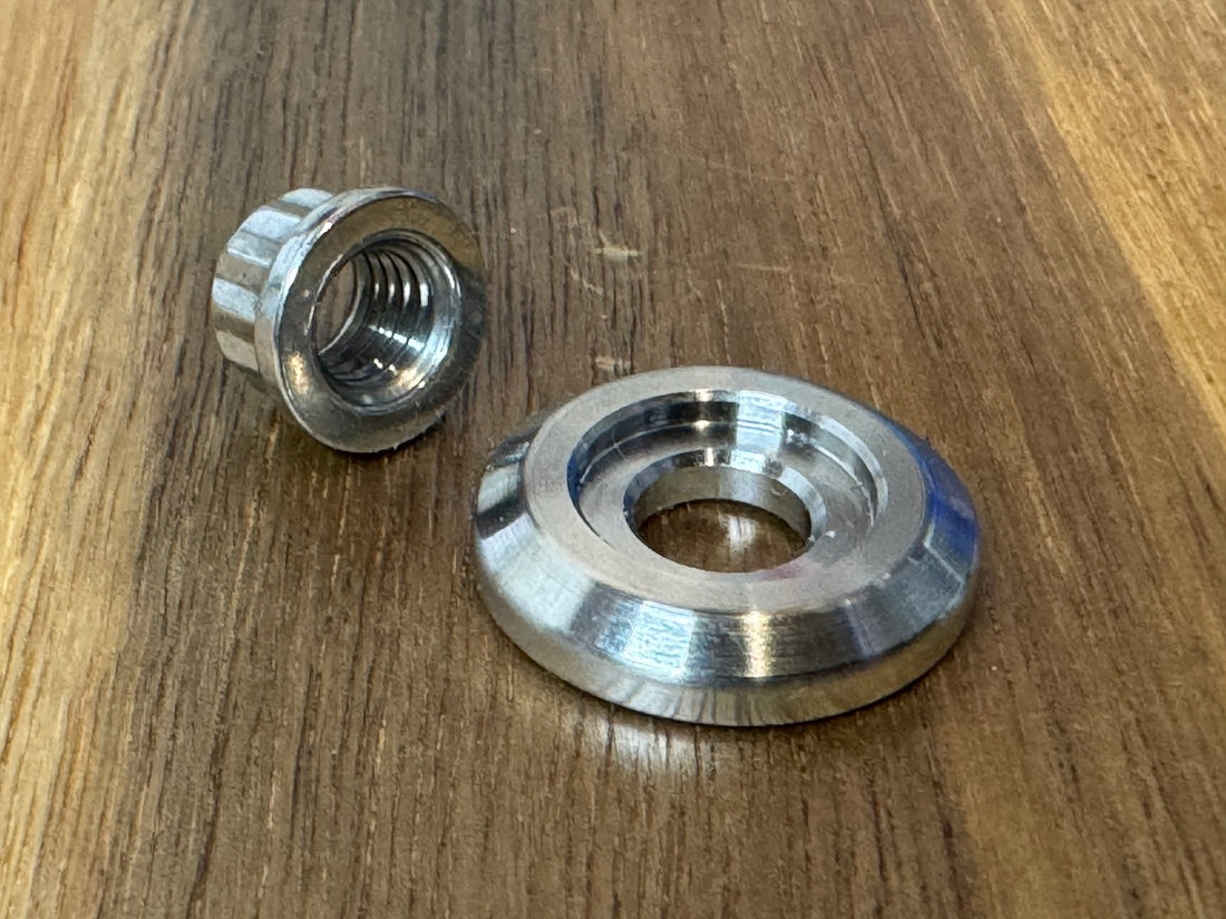 EXTSW BEVELED .323" ID x .938” OD x .188" Thick 316 Stainless washer, Fits 8 mm ARP Nut 400-8310