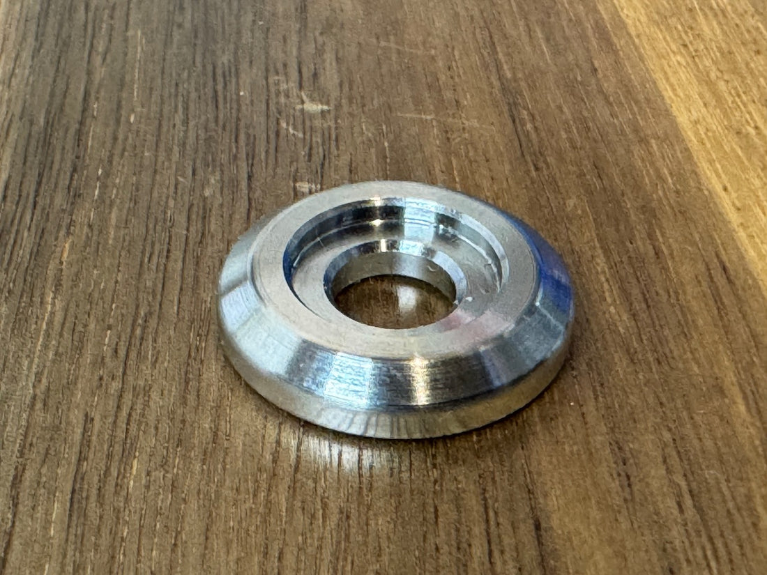 EXTSW BEVELED .323" ID x .938” OD x .188" Thick 316 Stainless washer, Fits 8 mm ARP Nut 400-8310
