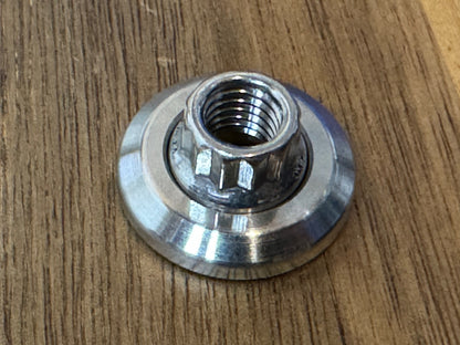 EXTSW BEVELED .323" ID x .938” OD x .188" Thick 316 Stainless washer, Fits 8 mm ARP Nut 400-8310