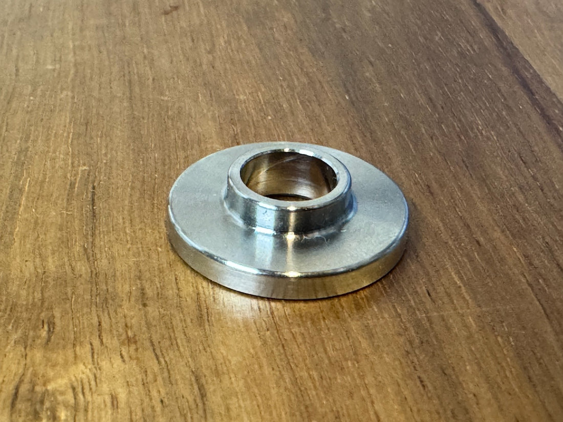 EXTSW  .383” ID x .990" OD x 1/4” thick Stepped 1/2 x 1/8" 304 Stainless Washer