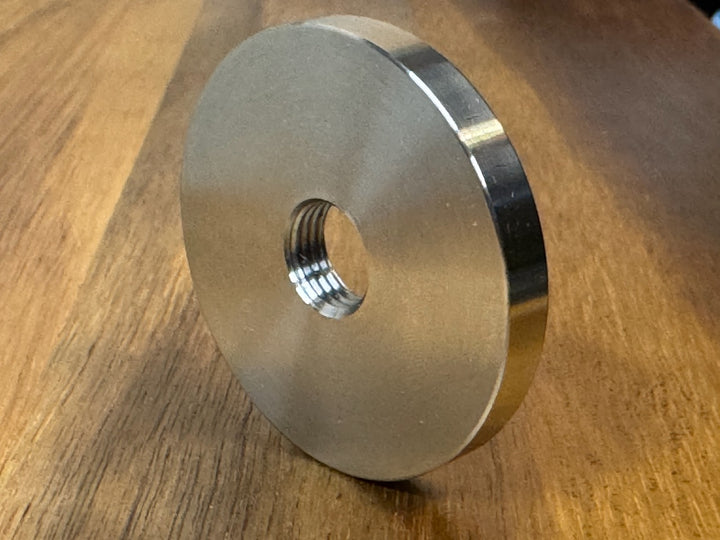 EXTSW 1/2 -20 Tapped / threaded ID x ( 2" / 1.990")” OD x 1/4" Thick 316 alloy stainless spacer, boss