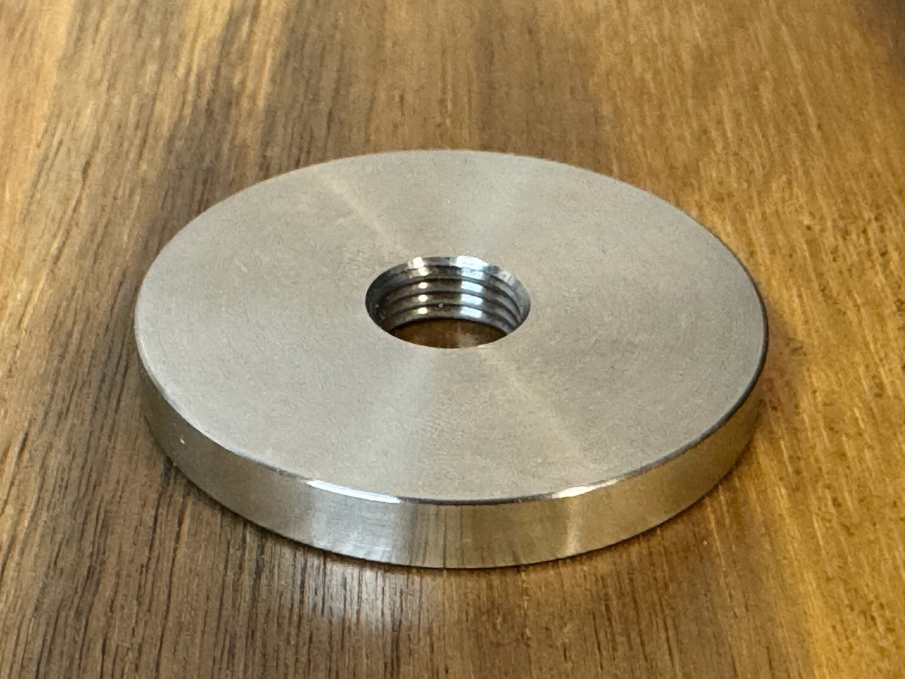 EXTSW 1/2 -20 Tapped / threaded ID x ( 2" / 1.990")” OD x 1/4" Thick 316 alloy stainless spacer, boss