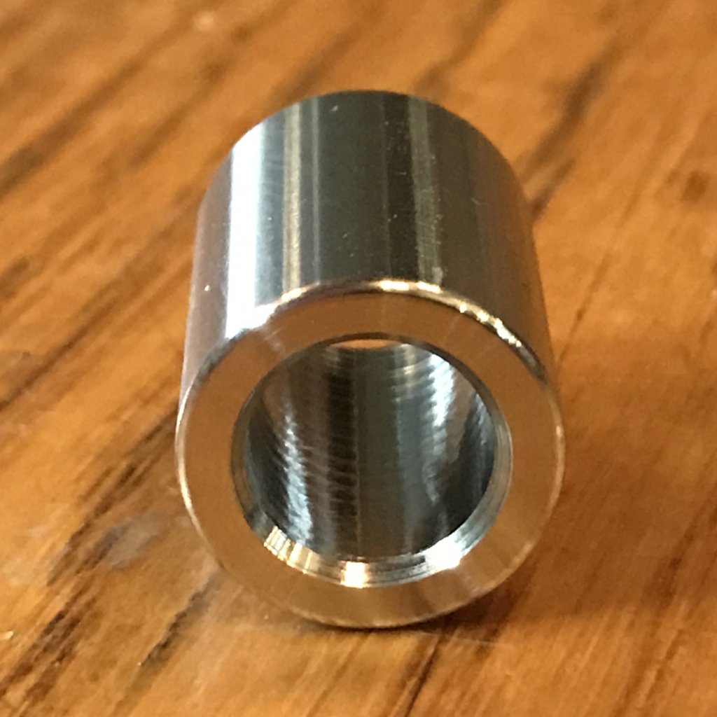 EXTSW .383” ID x .615" OD x 1 1/8” Thick 316 Stainless Spacer