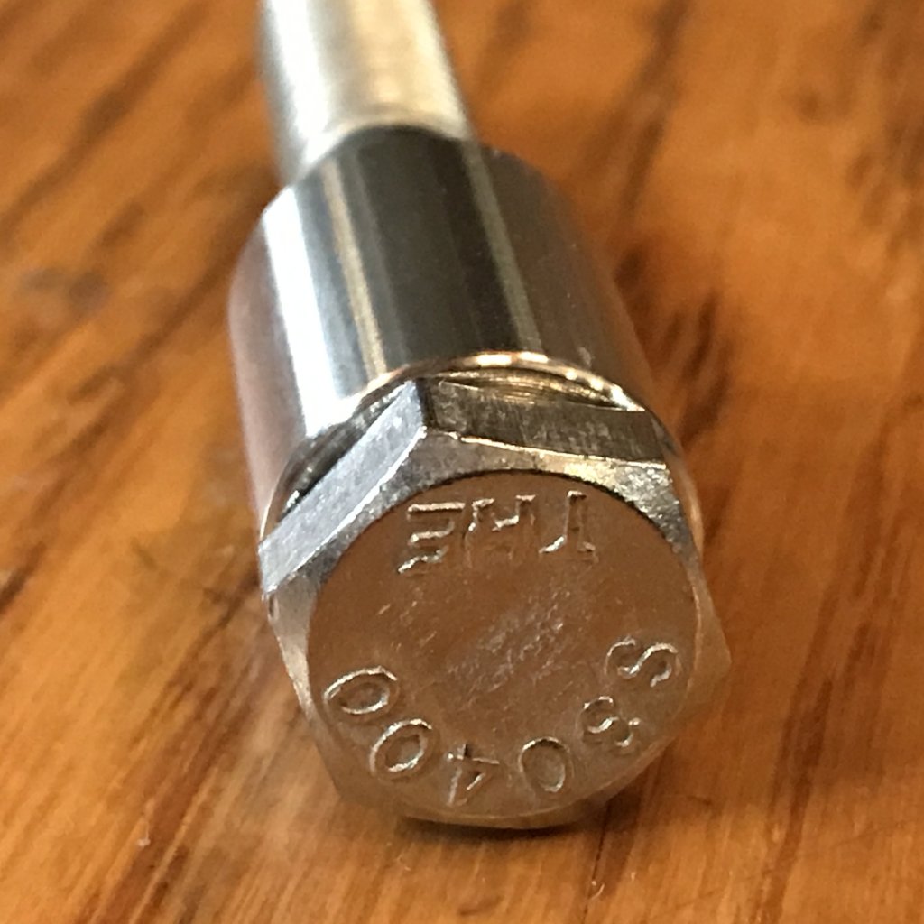 EXTSW .383” ID x .615" OD x 1” Thick 316 Stainless Spacer