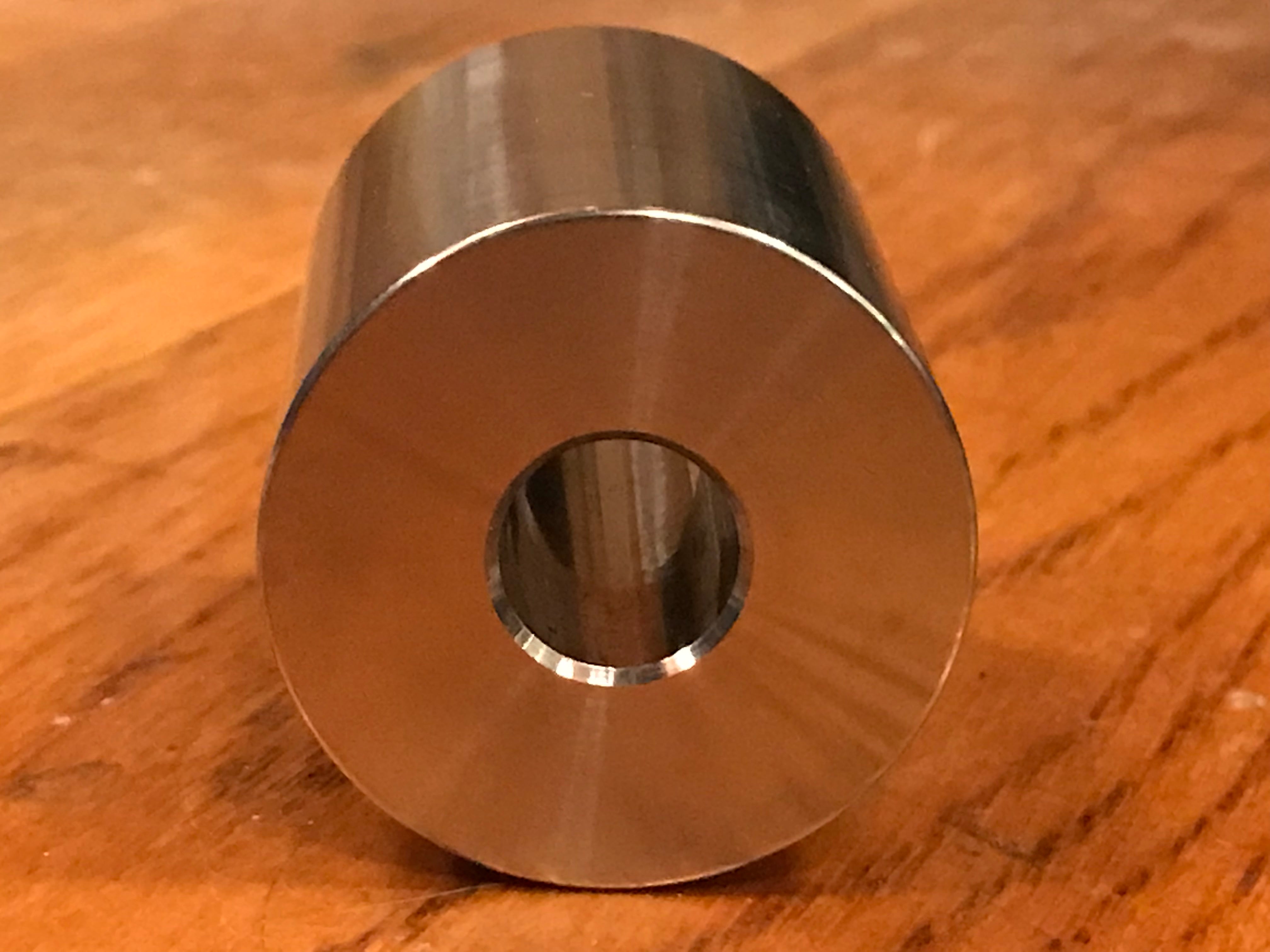 EXTSW .383” ID x 1.490" OD x 3" thick 316 Stainless Spacer