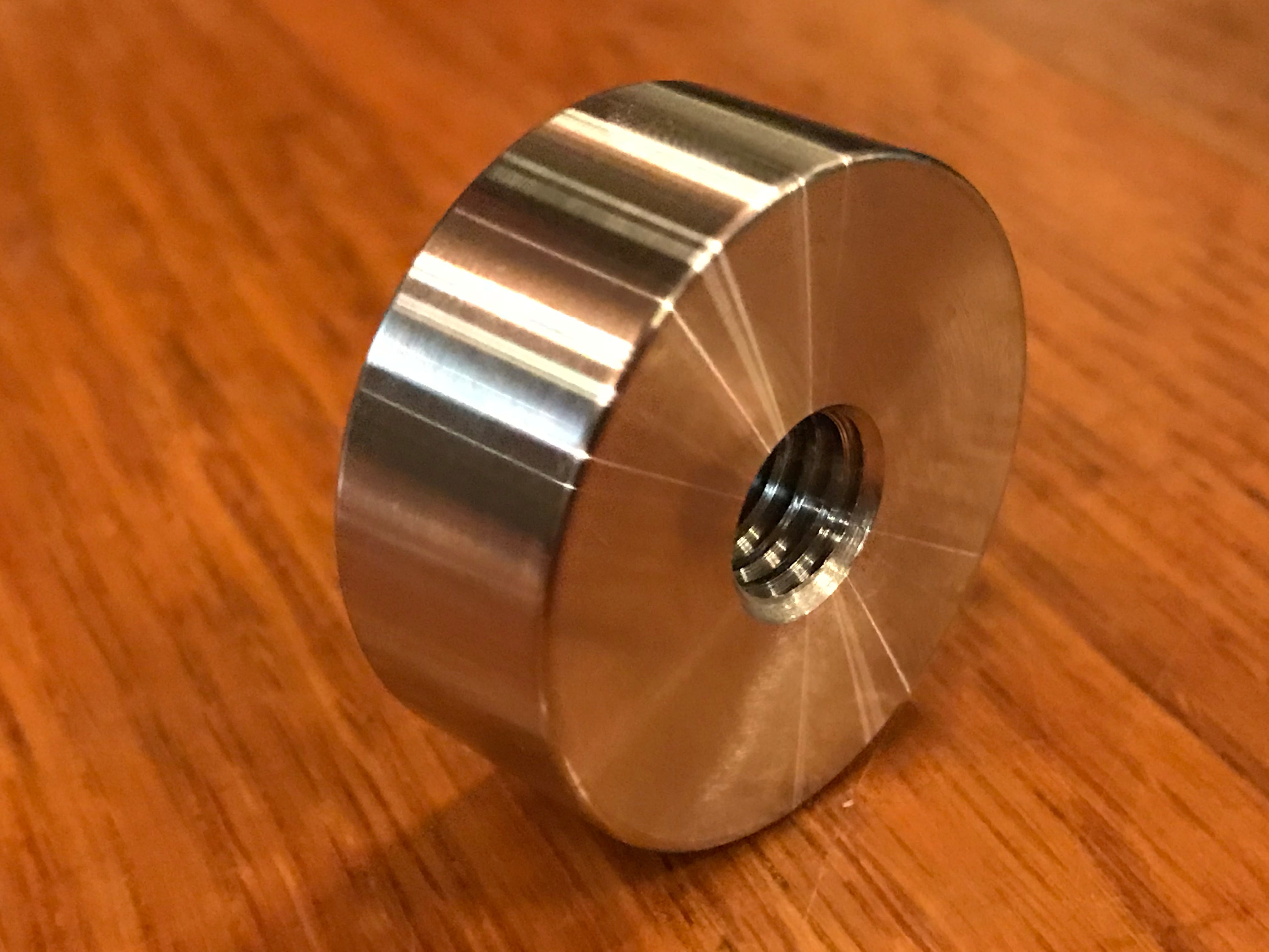 EXTSW 1/4 - 20 Tapped / threaded ID x .740” OD x 1/4" thick stainless spacer - boss