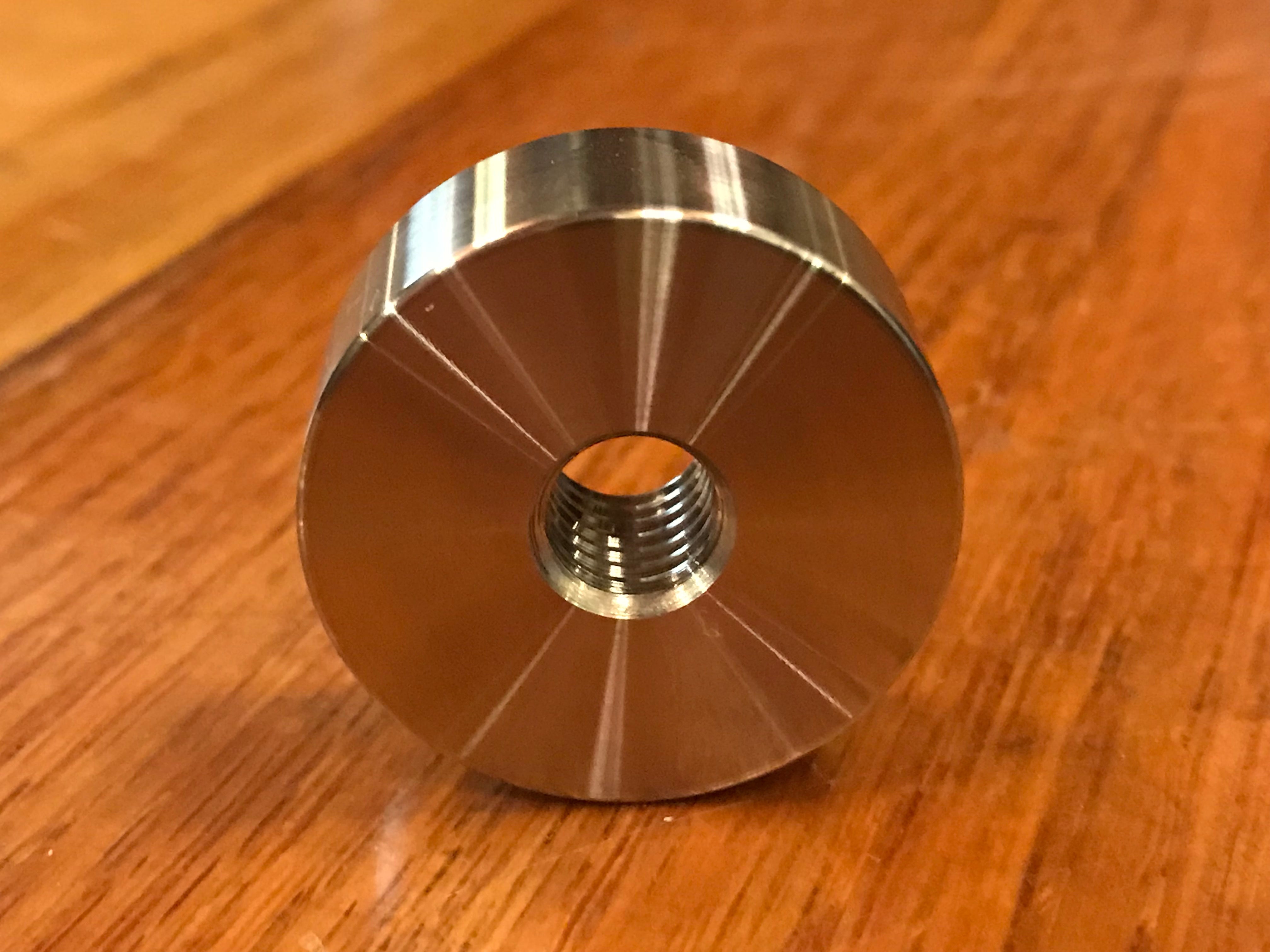 EXTSW 1/4 - 20 Tapped / threaded ID x .740” OD x 1/4" thick stainless spacer - boss