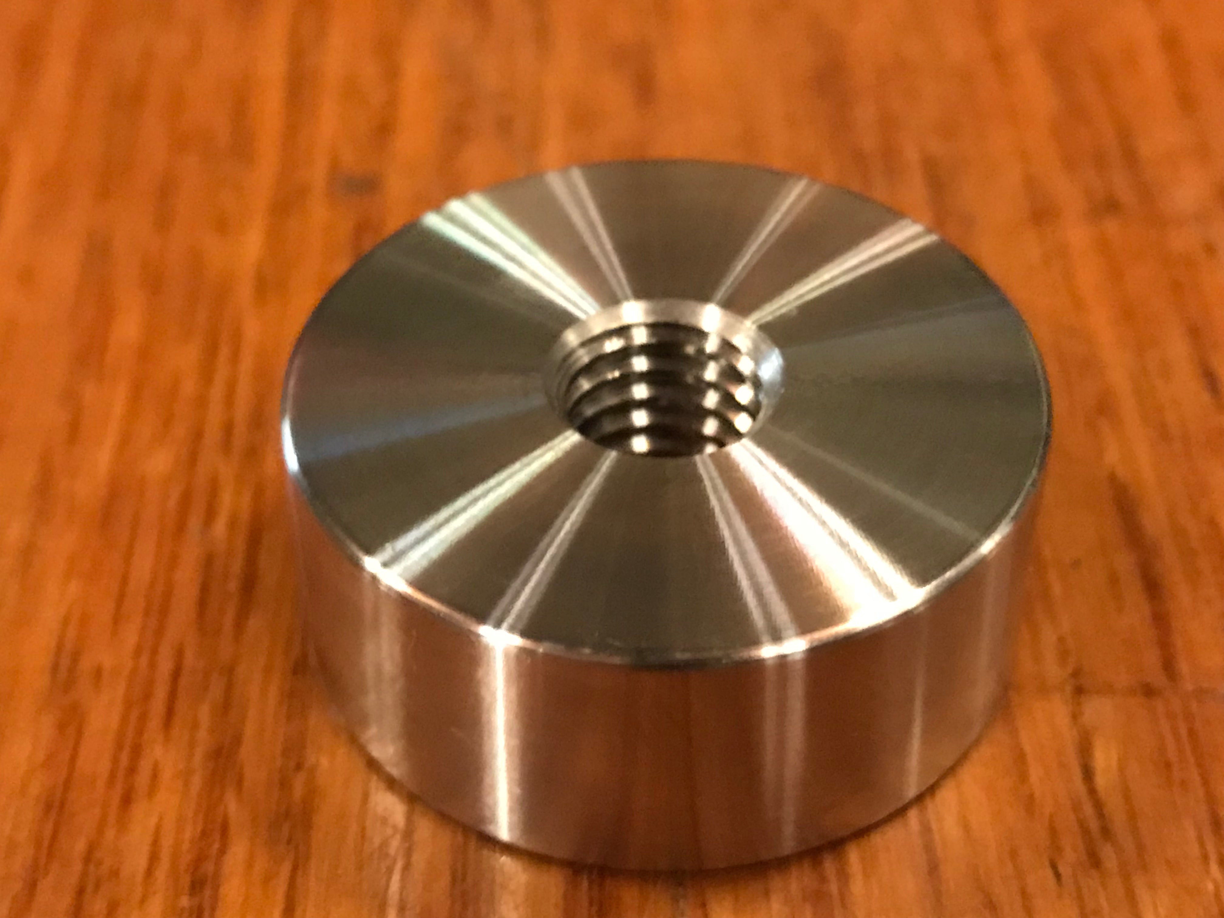 EXTSW 1/4 - 20 Tapped / threaded ID x .740” OD x 1/4" thick stainless spacer - boss