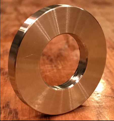 EXTSW 1.007" ID x 2" (1.990") OD x 3/16” Thick 316 Stainless Shaft Spacer