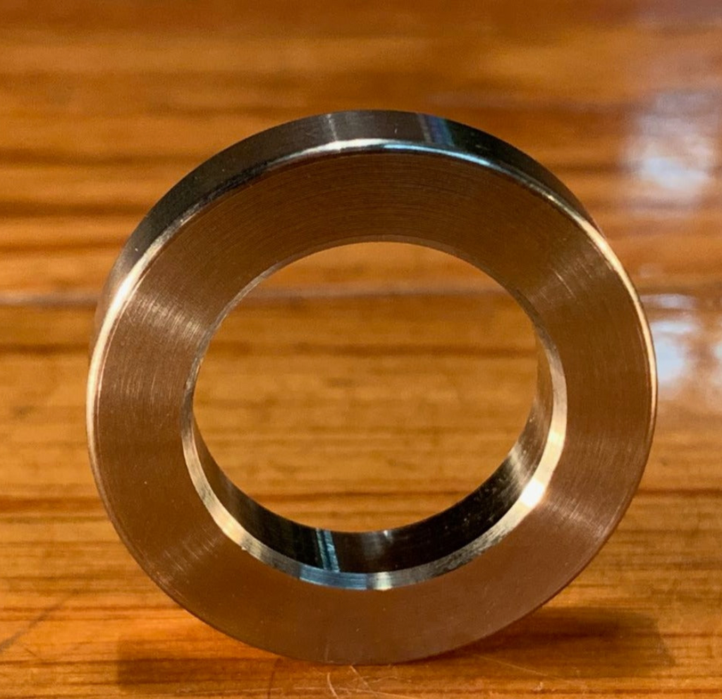 EXTSW 1.007" ID x 1 3/4" (1.740") OD x 3/8” Thick 316 Stainless Shaft Spacer