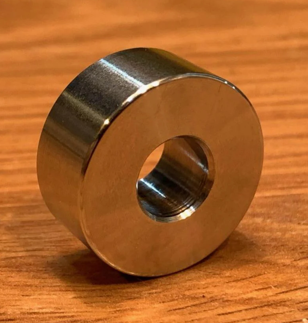 EXTSW .383” ID x  1.187" OD x 5/8" Thick 316 Stainless Spacer