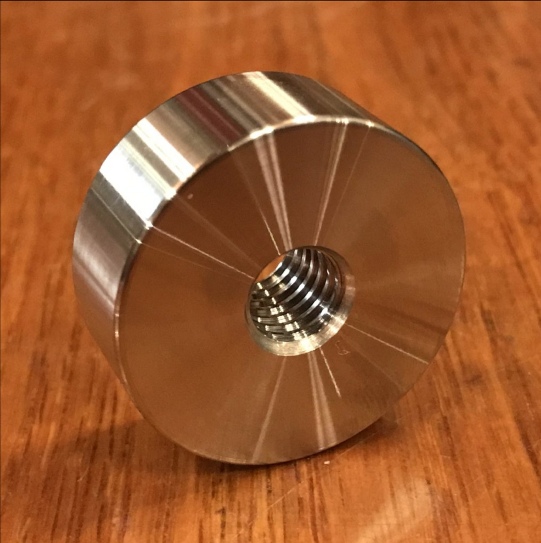EXTSW 1/2 -13 Tapped / threaded ID x ( 1 3/8" / 1.365")” OD x 3/8" Thick 316 stainless spacer- boss