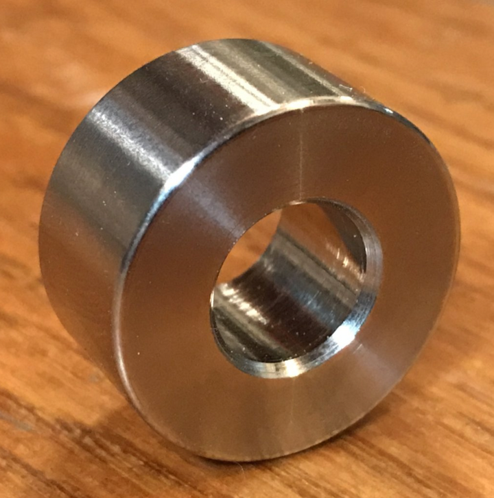 Custom EXTSW  .507" ID x 1.240" OD x .535" thick 316 Stainless Steel Spacer