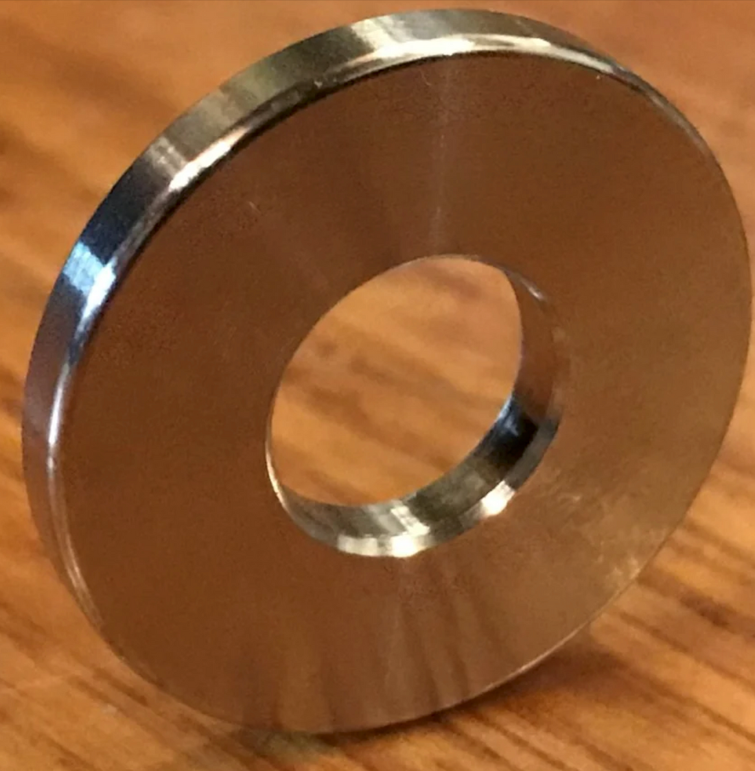 (4 pc) Custom EXTSW 14.2 mm ID x 28 mm OD x 6.7 mm Thick 316 Stainless Spacers