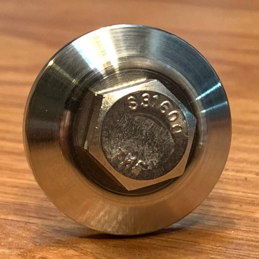 EXTSW BEVELED .383” ID x 1.240" OD x 1/4” Thick 316 Stainless Washer