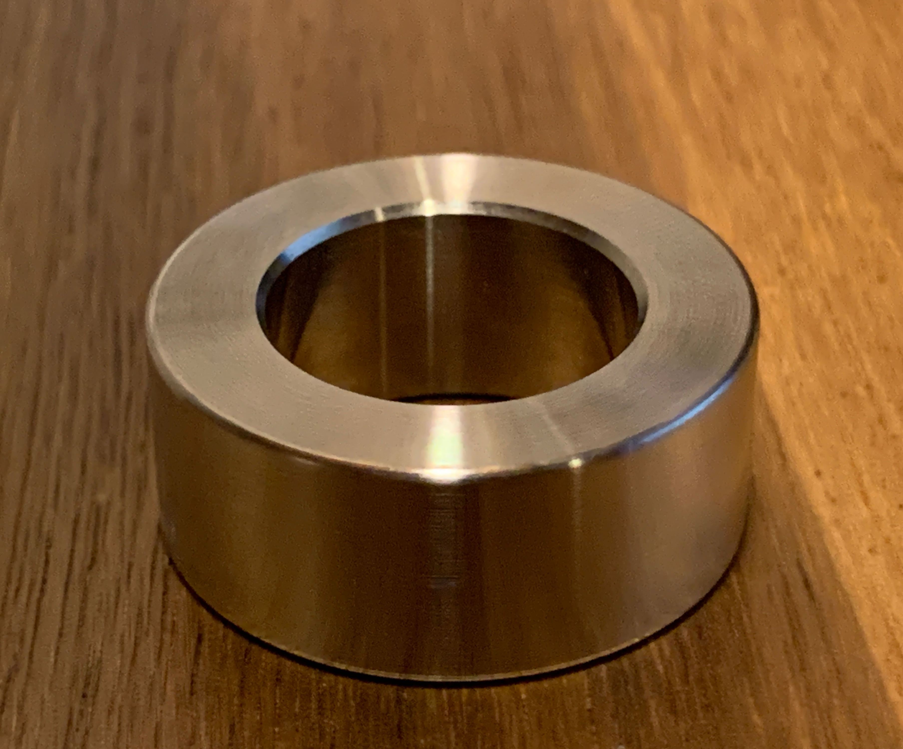 EXTSW  .757 ID x 1.365" OD x 3/8" Thick 316 Stainless Spacer