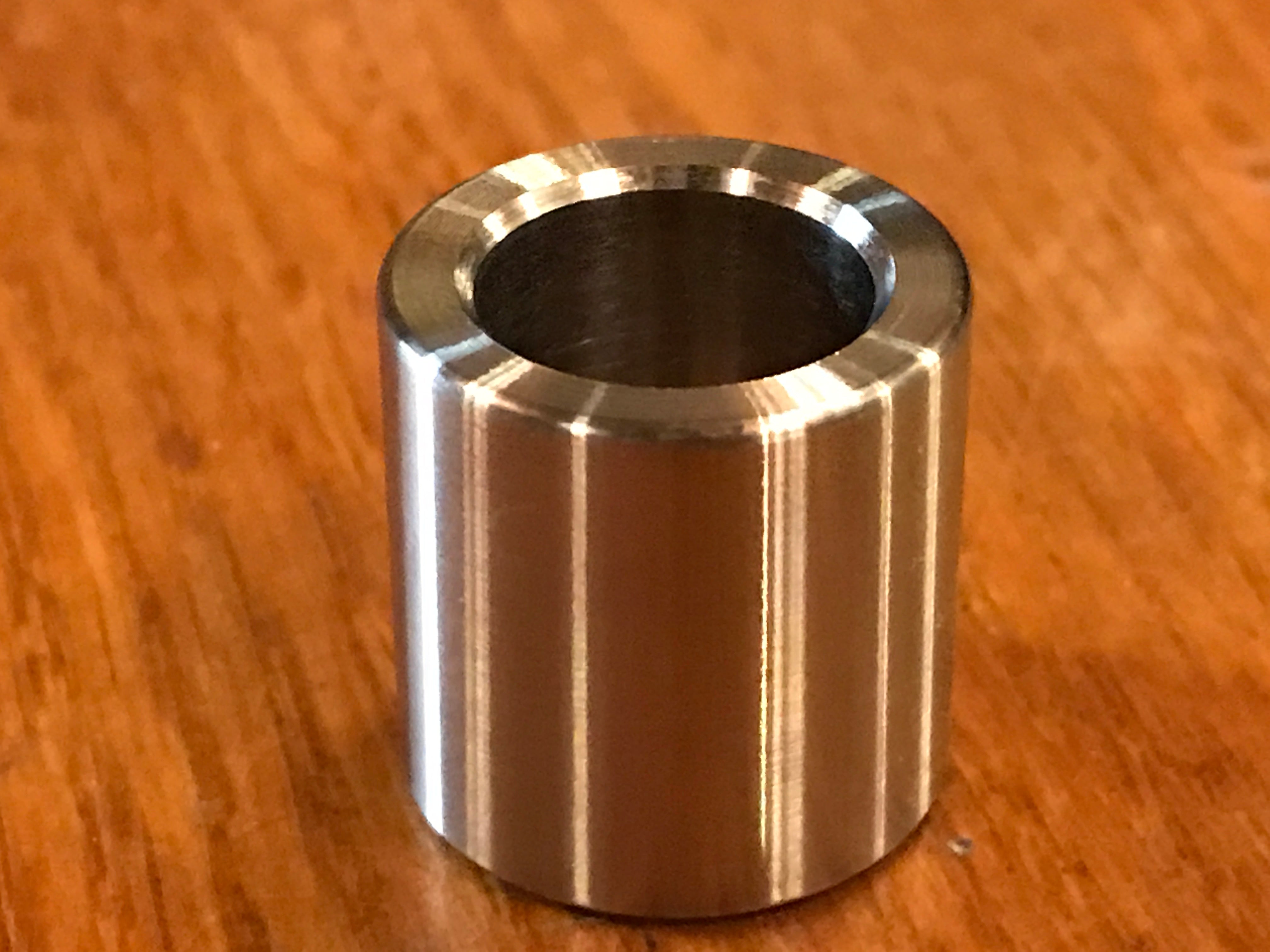 EXTSW .507” ID x .740" OD x 3/4" Long 316 Stainless Spacer
