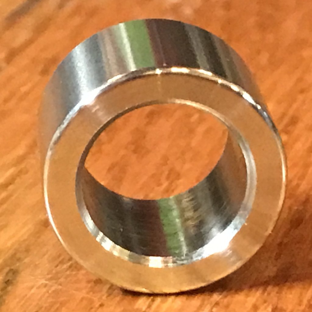 EXTSW .507” ID x .740" OD x 1/2” Thick 316 Stainless Spacer