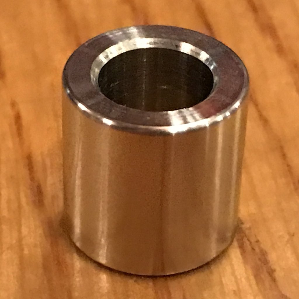 EXTSW .383” ID x .615" OD x 5/8 " Long 304 Stainless Spacer