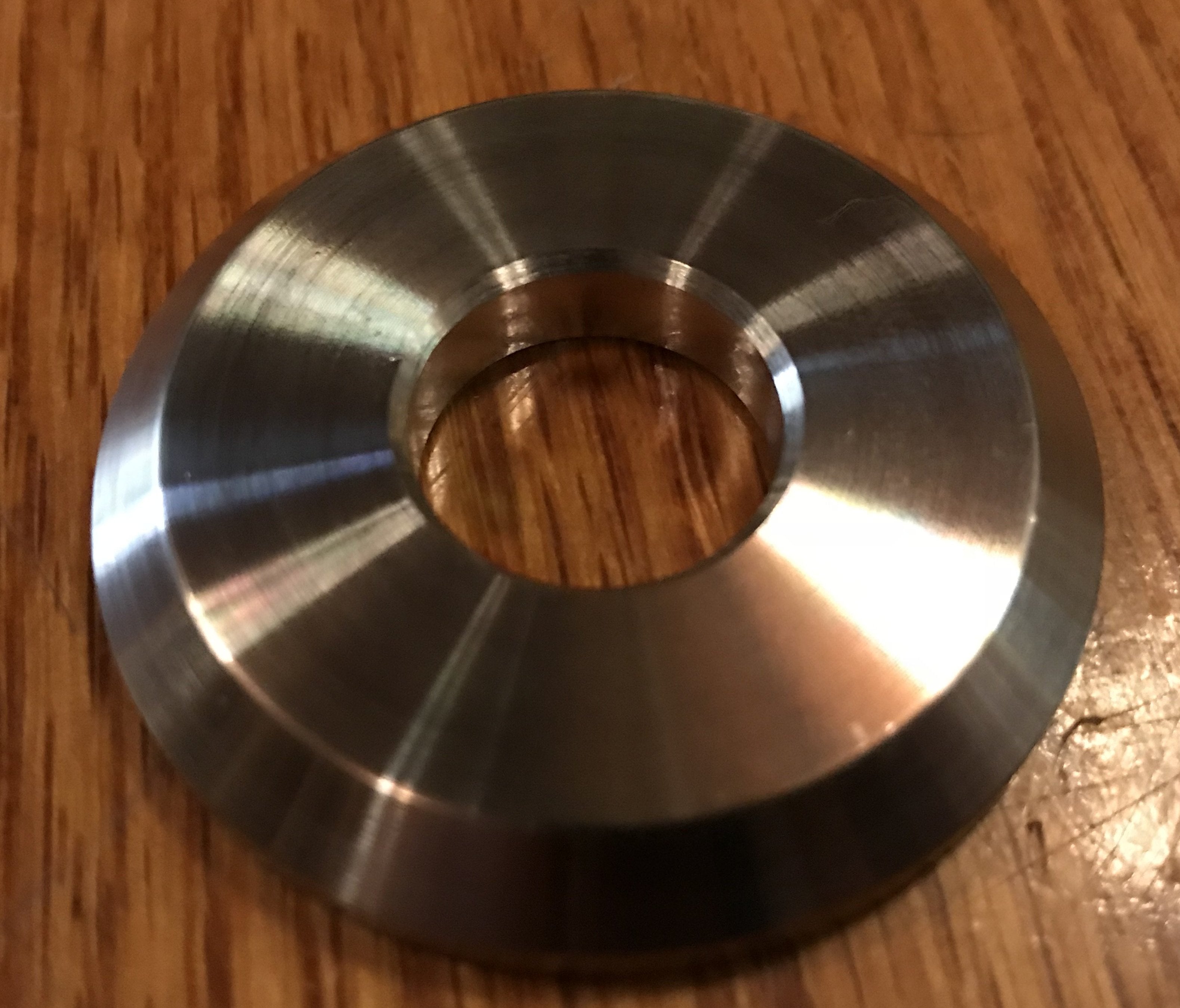EXTSW BEVELED .632” ID x 1.740" OD x 1/4” Thick 316 Stainless Washer