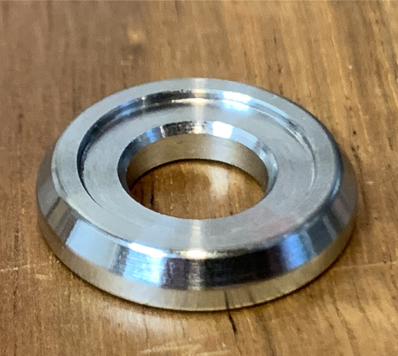 EXTSW BEVELED .383” ID x .865" OD x .158/.125” Thick 316 Stainless washer, Fits #613 ARP Bolts