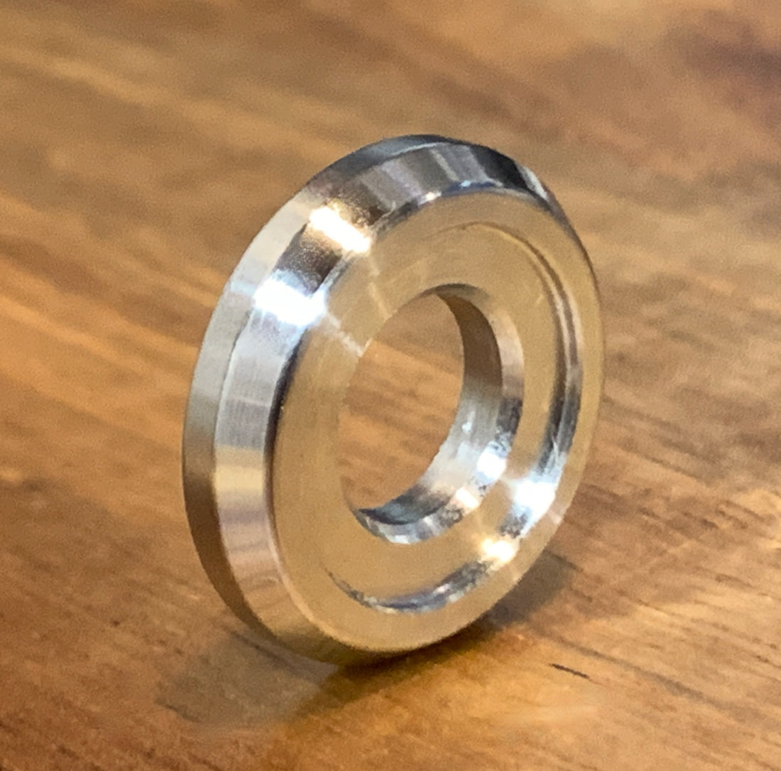 EXTSW BEVELED .383” ID x .865" OD x .158/.125” Thick 316 Stainless washer, Fits #613 ARP Bolts
