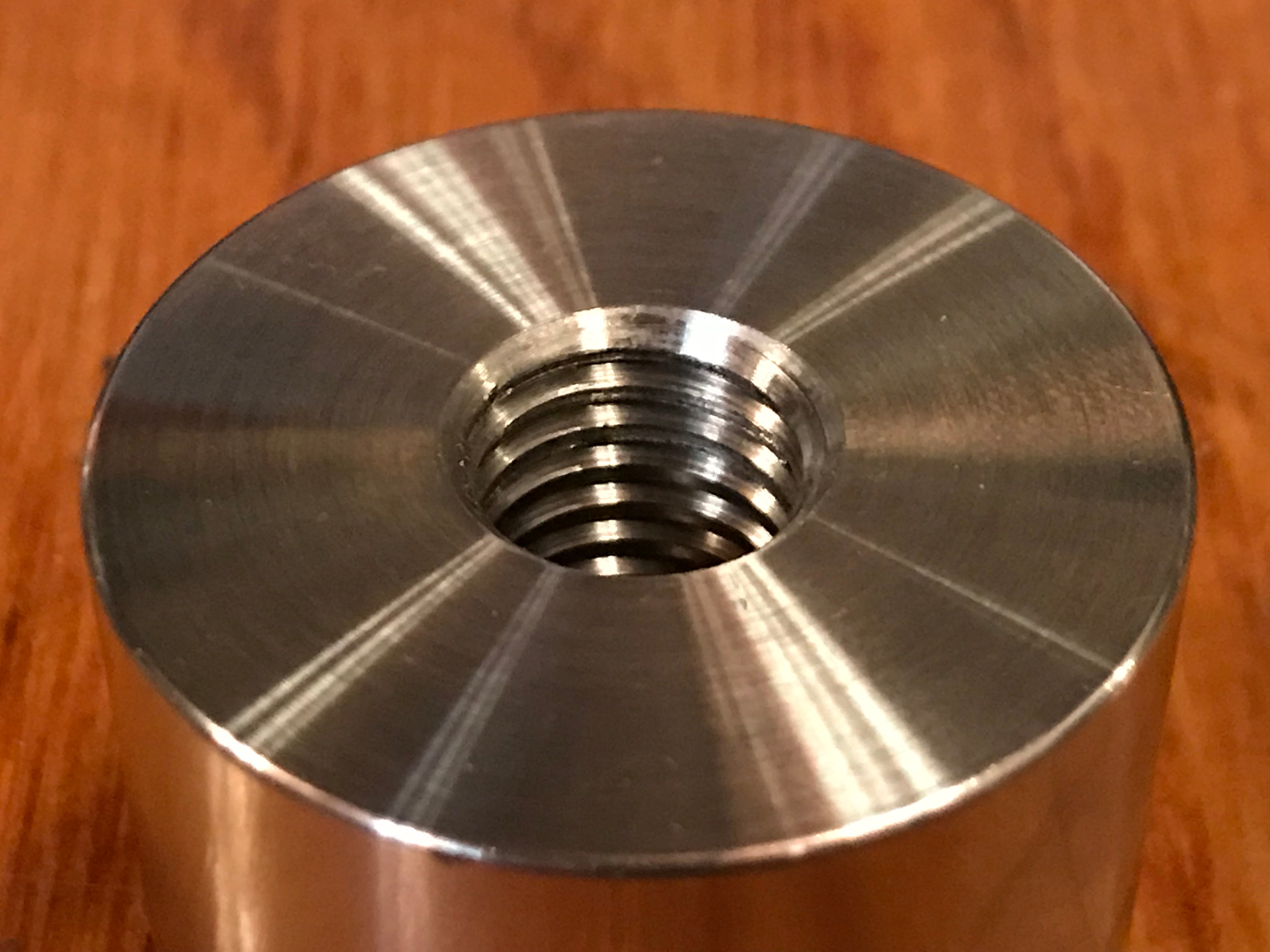 EXTSW 1/2-13 Tapped / Threaded ID x ( 1 1/2” / 1.490") OD x 15/16" Thick 304 Stainless Boss