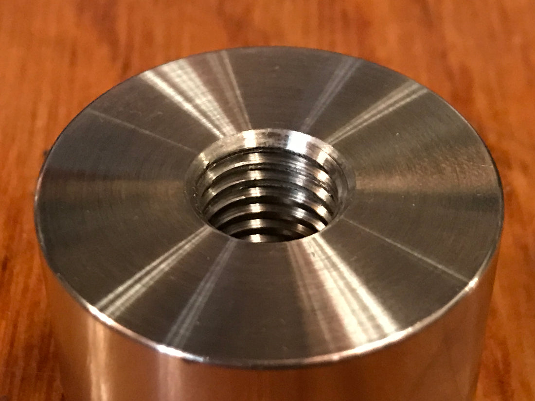 EXTSW 1/2-13 Tapped / Threaded ID x ( 1 1/2” / 1.490") OD x 15/16" Thick 304 Stainless Boss