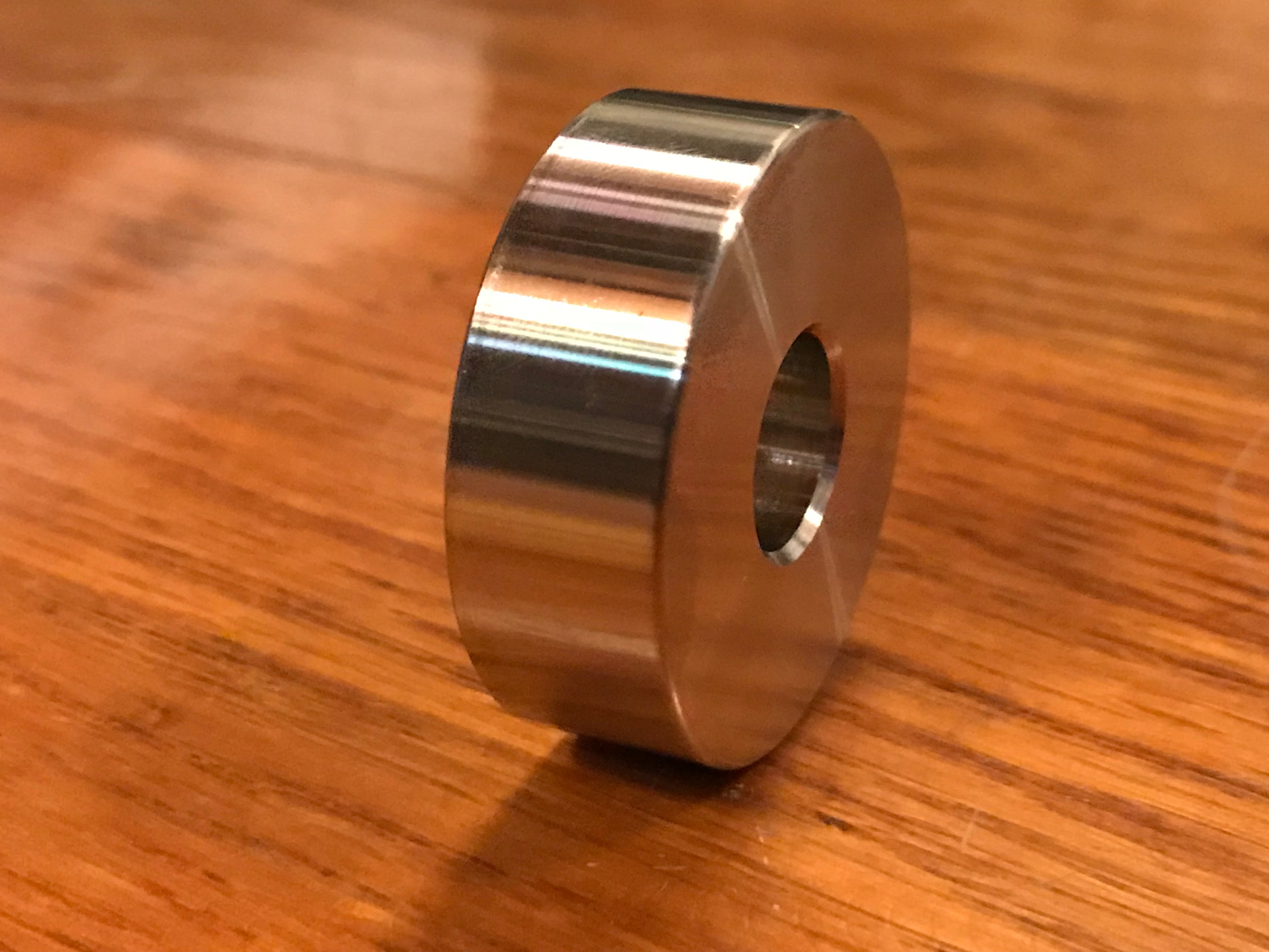 EXTSW  .507" ID x 1.365" OD x 1/2" Thick 316 Stainless Spacer