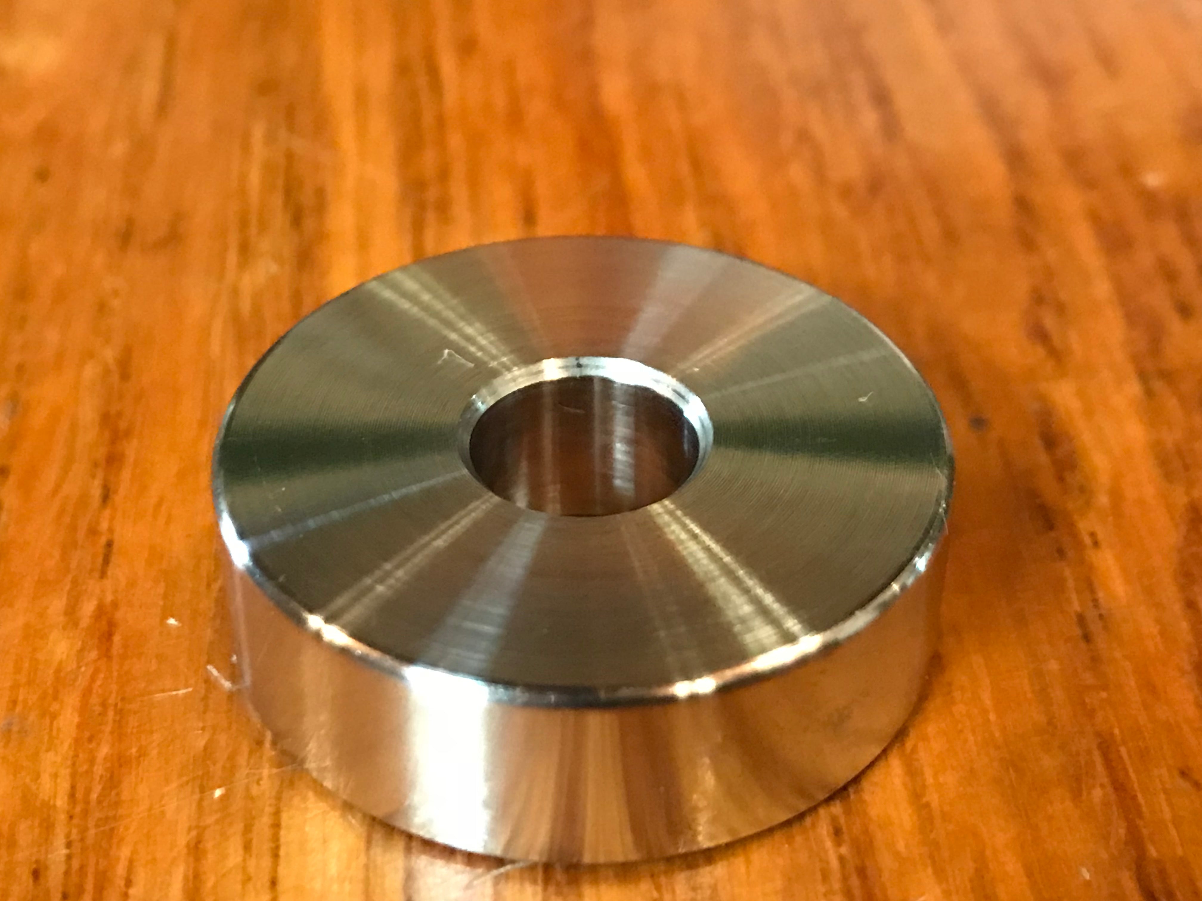 EXTSW .383” ID x 1.240" OD x 3/8" Thick 316 Stainless Spacer