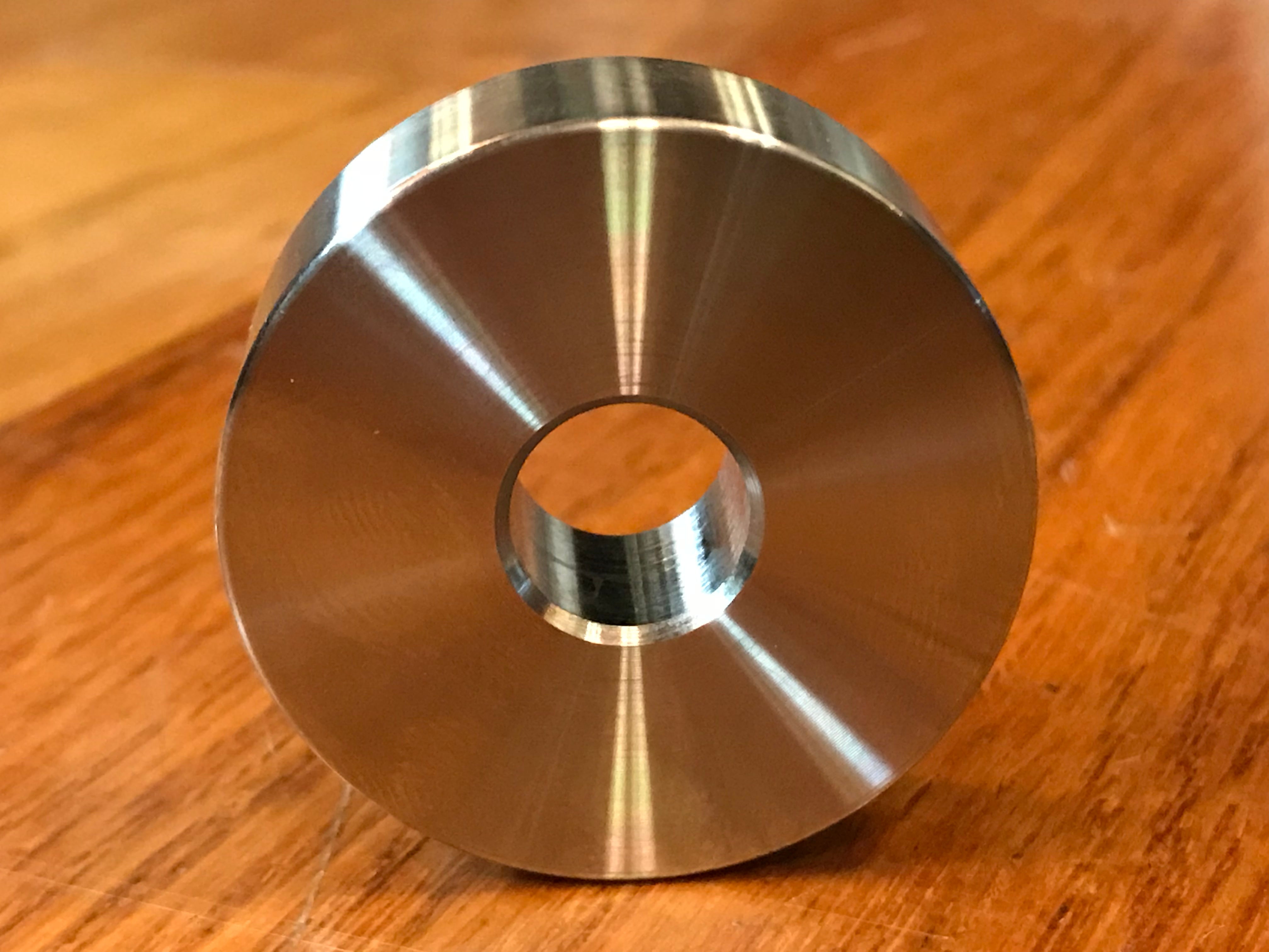 EXTSW .443” ID x 1.490" OD x 1/2" Thick 316 Stainless Spacer