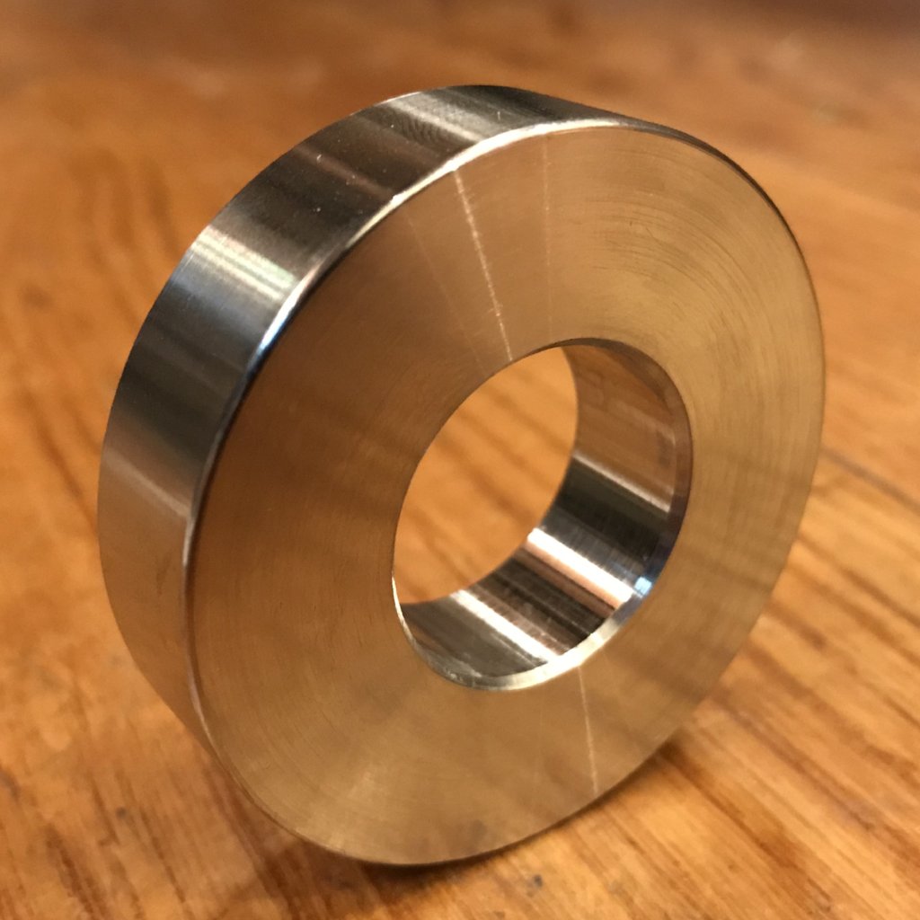 EXTSW .906" ID x 1.990" OD x 1/2” Thick 304 Stainless Spacer