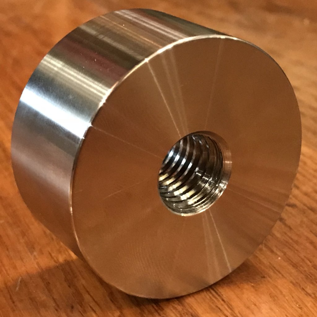 EXTSW 5/8-11 tapped - threaded ID x 2" OD x 1" Thick 304 SS Boss