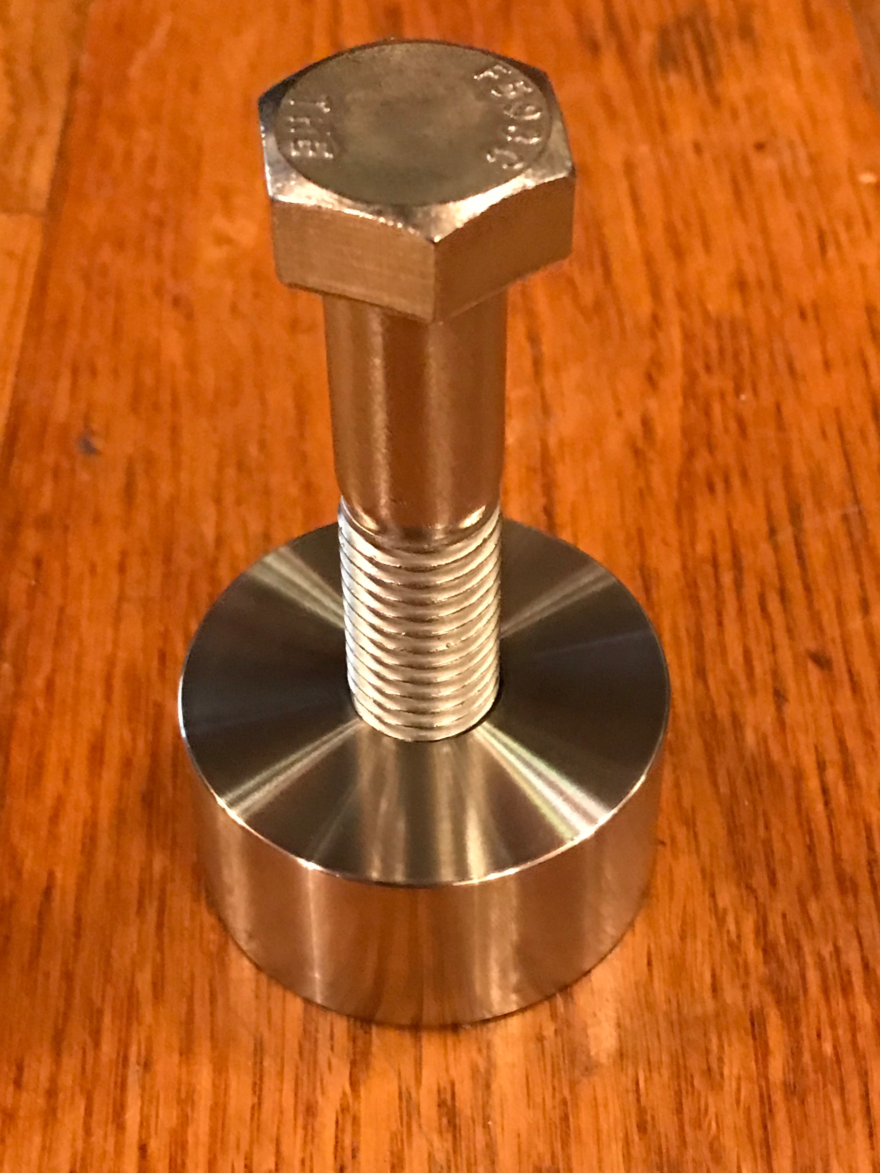 EXTSW 5/8-11 tapped - threaded ID x 2" OD x 1" Thick 304 SS Boss