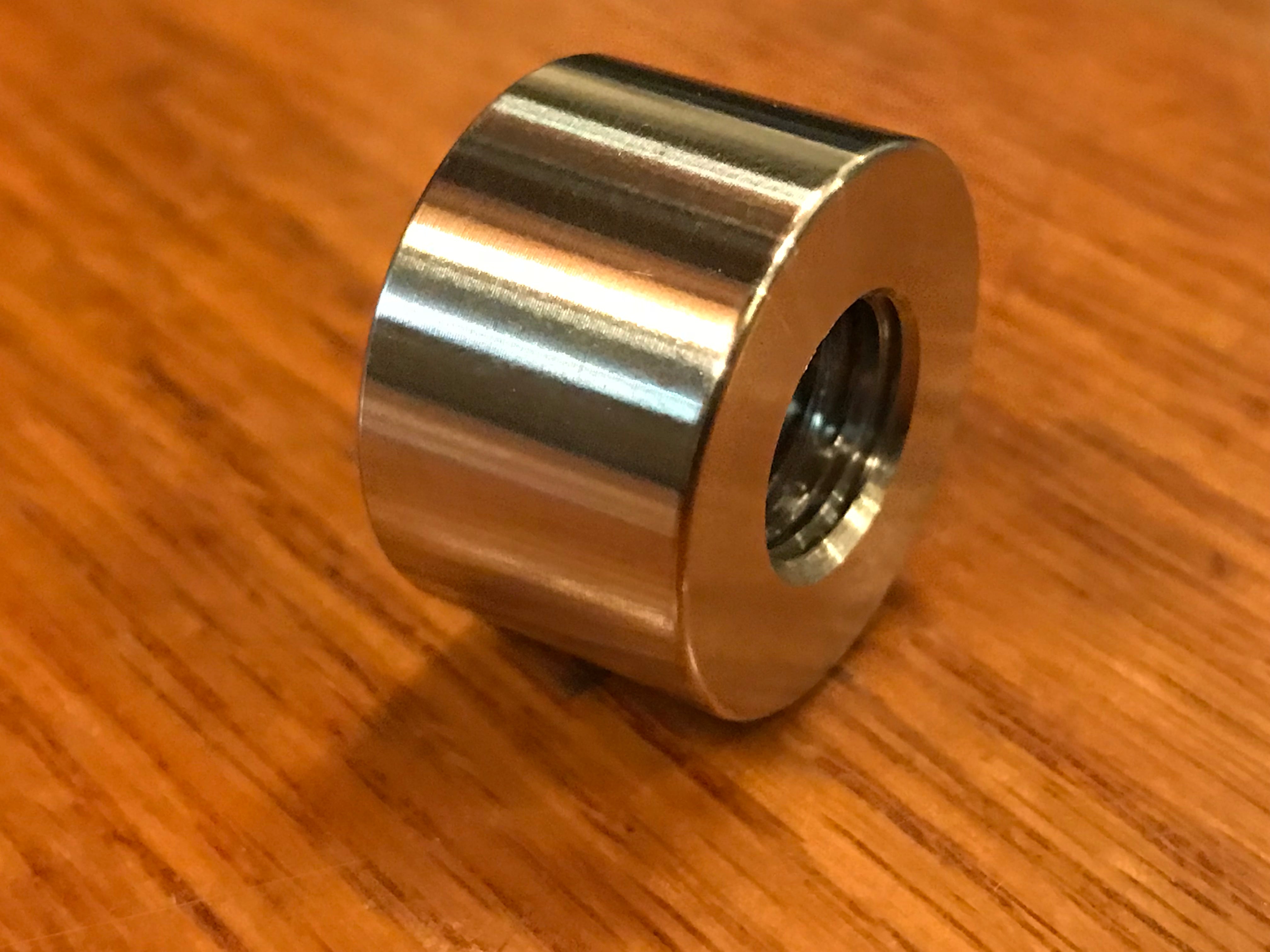 EXTSW 1/2-13 Tapped / Threaded ID x 1" OD x 5/8" Thick 304 Stainless Spacer
