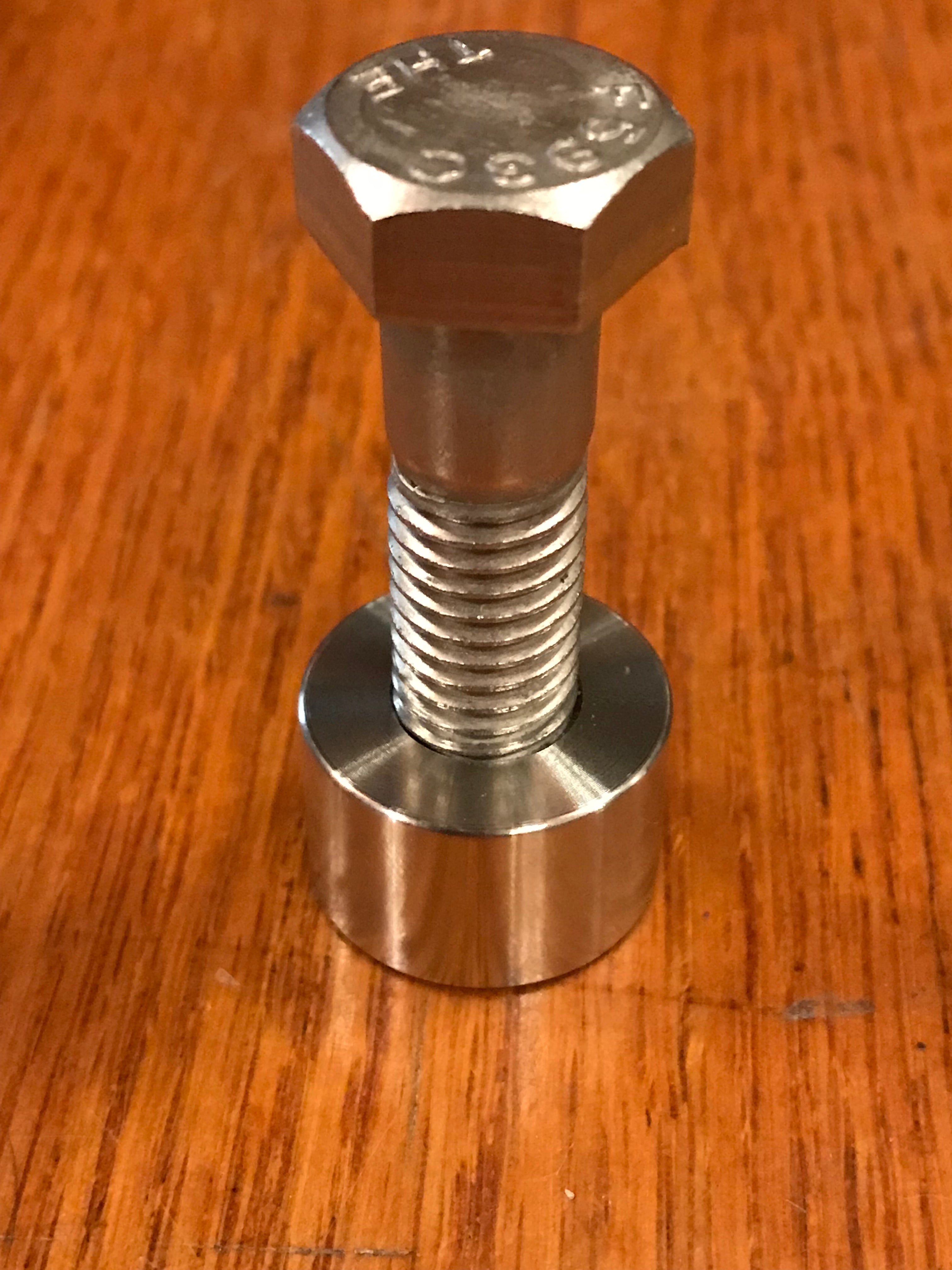EXTSW 1/2-13 Tapped / Threaded ID x 1" OD x 5/8" Thick 304 Stainless Spacer