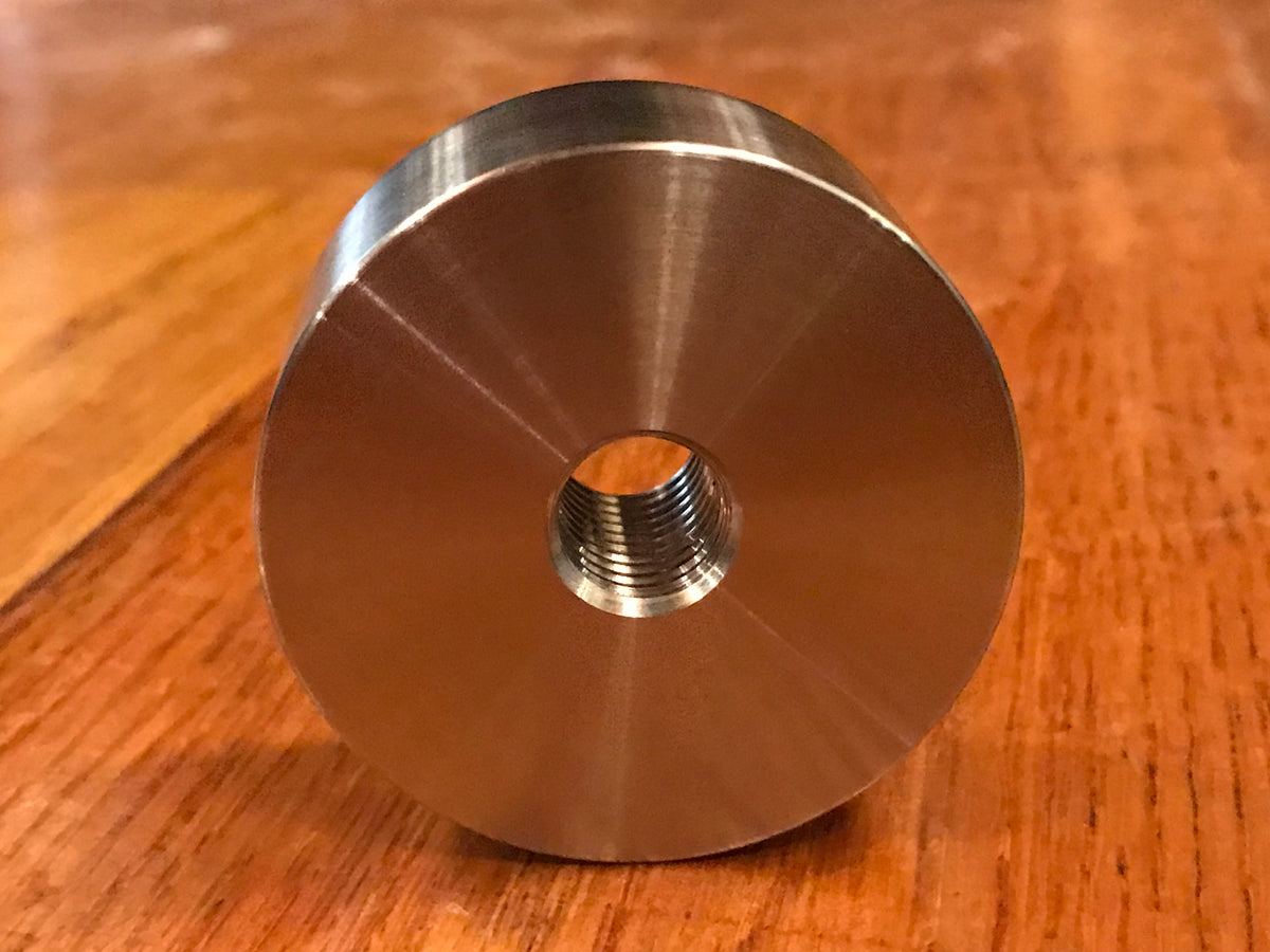 EXTSW 1/2-13 Tapped / Threaded ID x 1.990" OD x 7/8" Thick 304 Stainless Spacer / Boss