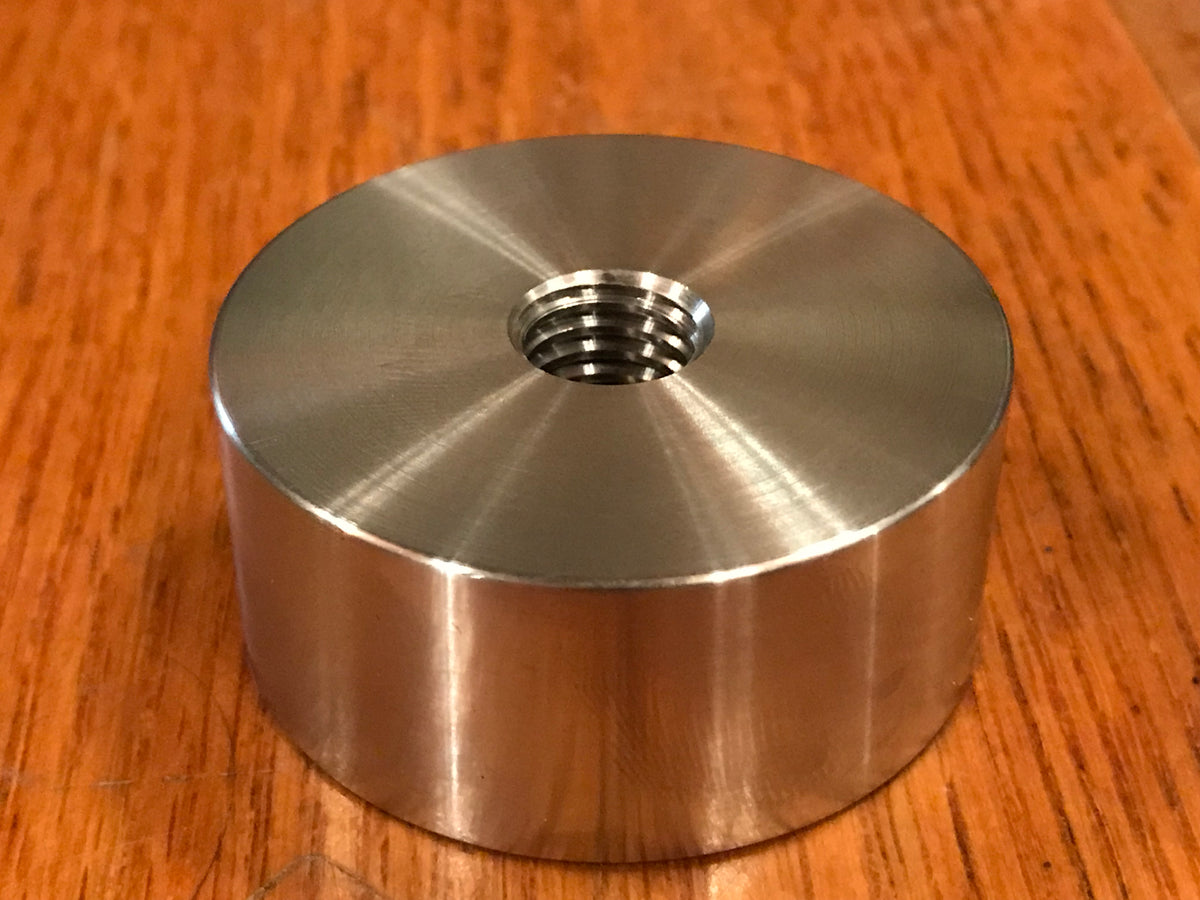 EXTSW 1/2-13 Tapped / Threaded ID x 1.990" OD x 7/8" Thick 304 Stainless Spacer / Boss