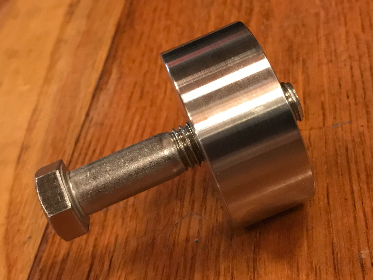EXTSW 1/2-13 Tapped / Threaded ID x 1.990" OD x 7/8" Thick 304 Stainless Spacer / Boss