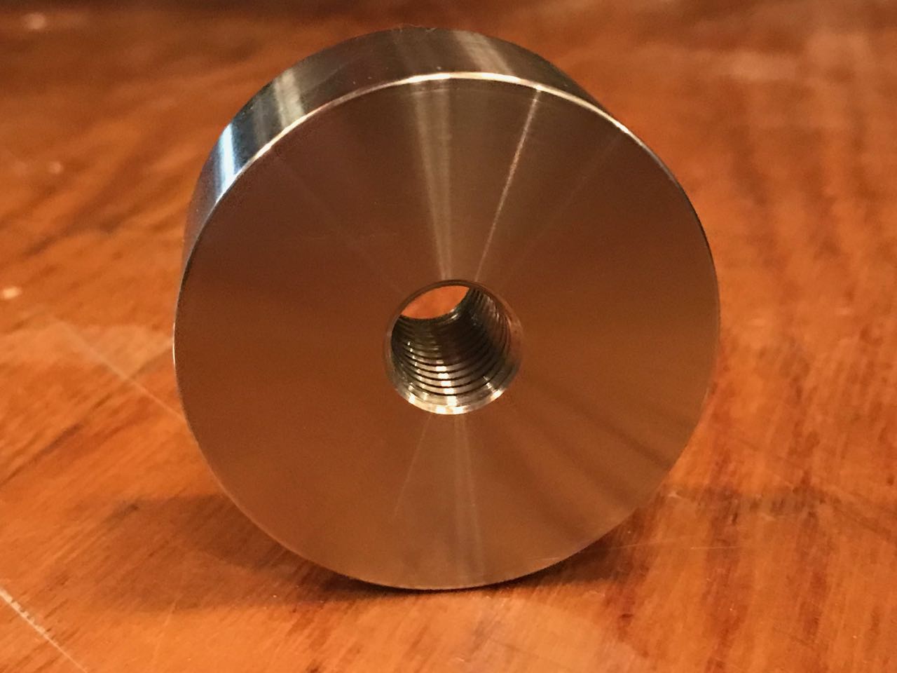 EXTSW 1/2-13 Tapped / Threaded ID x 2" OD x 1" Thick 304 SS Boss