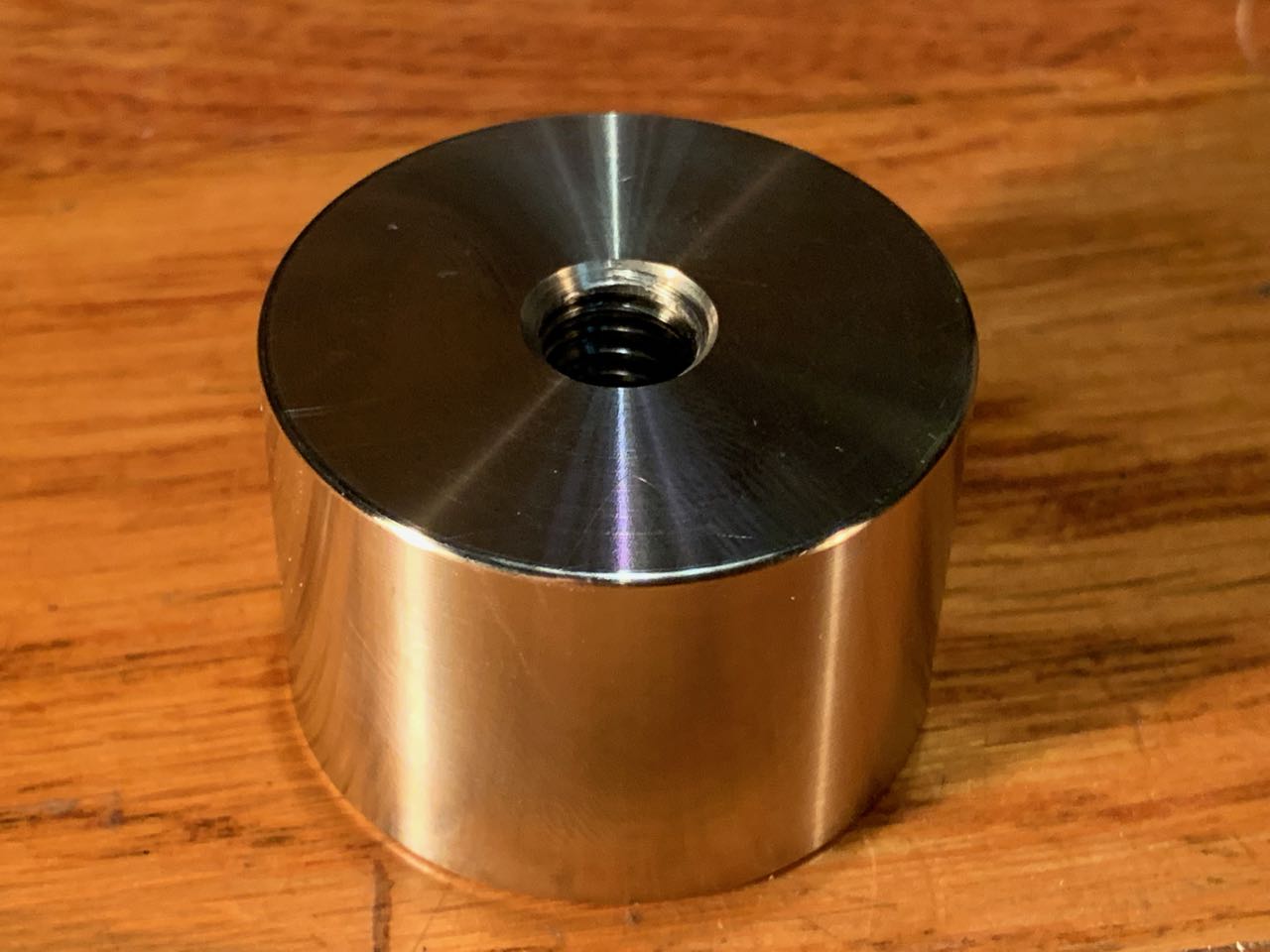 EXTSW 3/8-16 tapped / threaded ID x ( 1 1/2” / 1.490") OD x 1" Thick 304 SS Spacer