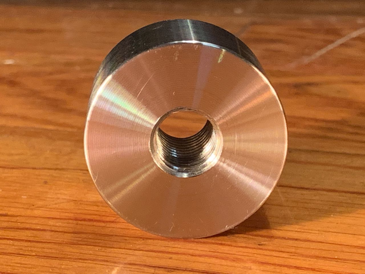 EXTSW 1/2-13 Tapped ID x 1 1/2" (1.490") OD x 1" Thick 304 Stainless Spacer